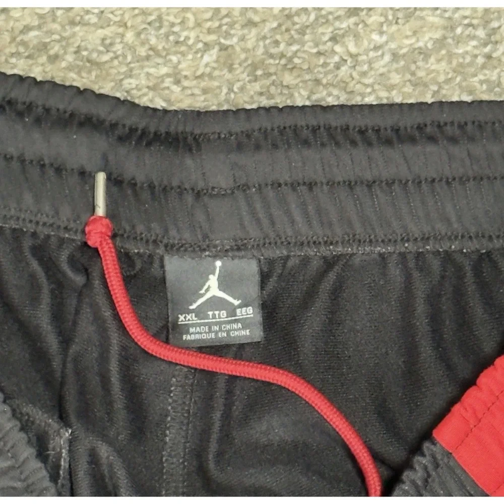 Jordan Brand Mens Colorblock Basketball Track Pants Black Red Jumpman Athletic